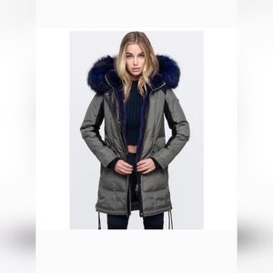 Nicole benisti down coat with real fur hood and real fur lining